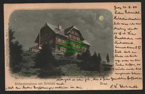 140306 AK Sankt Radegund bei Graz Stubenberghaus am Schöckl 1899 Steiermark