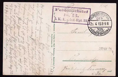 38488 AK Das Schlachtfeld der Vogesen Saarburg und Umgebung Feldpost 1915