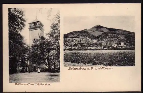38728 AK Zwingenberg a. B.  Melibokus Melibocus Turm 1913
