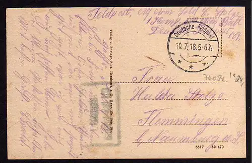 76054 AK Marktplatz Paracin Serbien 1918 Feldpost Србијe Serbie