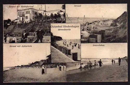 52459 AK Ostseebad Henkenhagen Strandschloß Achterholz um 1910
