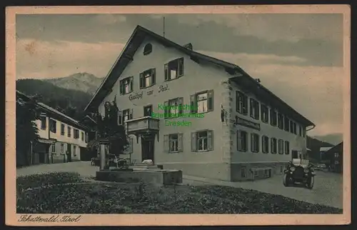 51924 AK Schattwald Bezirk Reutte Tirol Österreich 1929 Gasthof zur Post