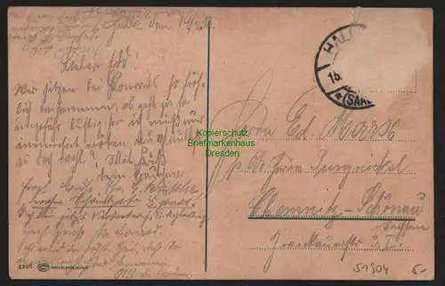 51904 AK Halle Saale 1913 Auf dem Plateau der Ruine Giebichenstein
