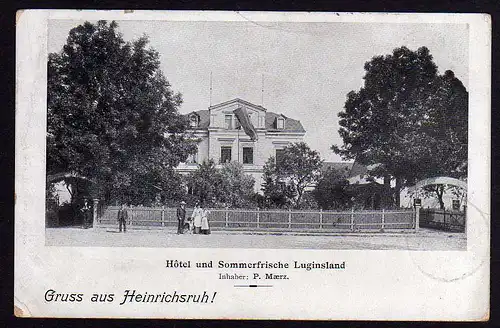 50928 AK Heinrichsruh Hotel Luginsland Schleiz 1907