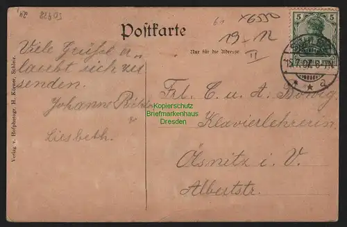 50928 AK Heinrichsruh Hotel Luginsland Schleiz 1907