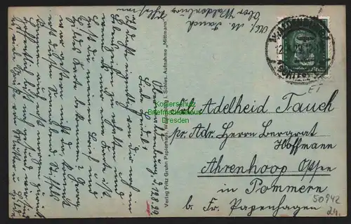 50942 AK Waldenburger Bergland Hauptstadtteil mit Butterbergen Ochsenkopf 1929