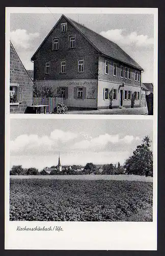 50556 AK Kirchenschönbach Ufr. Gasthaus z. Hirschen um 1925