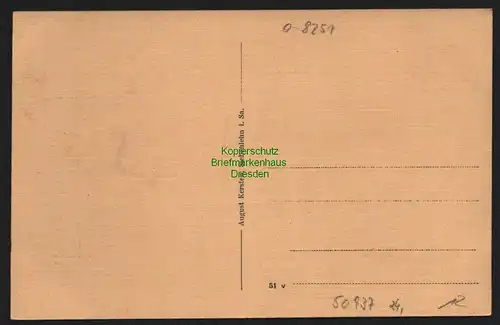 50937 AK Hirschfeld Post Deutschenbora Materialwaren um 1915