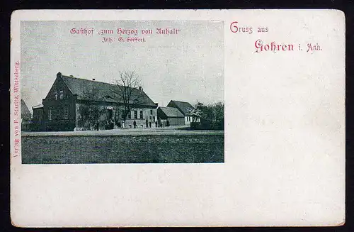 50987 AK Gohren Gasthof zum Herzog von Anhalt 1900