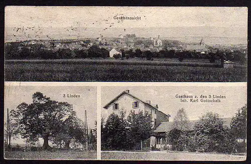 50981 AK Neuenhain Taunus Gasthaus 3 Linden um 1910