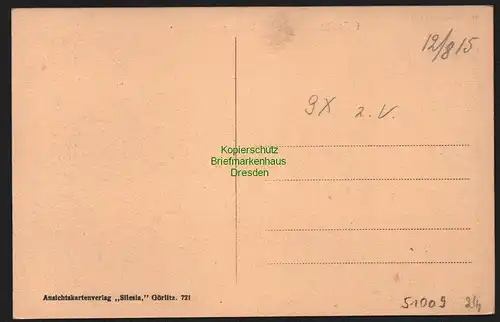 51009 AK Görlitz Untermarkt 1915 Gasthaus Brunnen Geschäfte Handschuhmacher