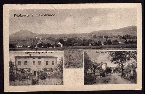 51354 AK Friedersdorf an der Landeskrone bei Görlitz Warenhandlung Sommer um 192