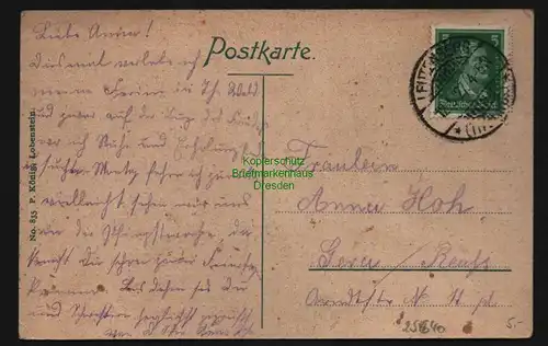 25640 AK Leutenberg 1927 Burghof Friedensburg , gelaufen