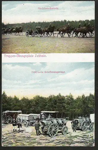 25451 AK Truppenübungsplatz Zeithain Haubitzen Batterie Scheibenzuganlage 1911