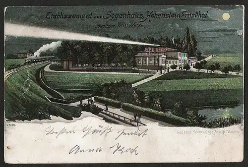 25434 AK Litho Hohenstein Ernstthal Etablissement zum Logenhaus 1901