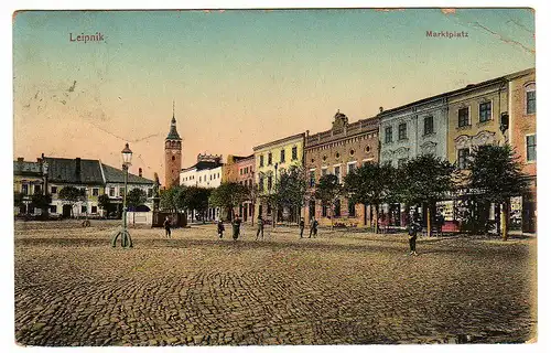 39550 AK Leipnik Lipnik nad Becvou Marktplatz 1910