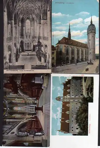 39188 4 AK Wittenberg 1911 Lutherhaus Schloßkirche Inneres der Schlosskirche