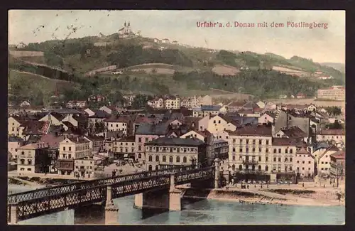 38830 AK Urfahr an der Donau Linz OberösterreichBrücke Pöstlingberg 1912