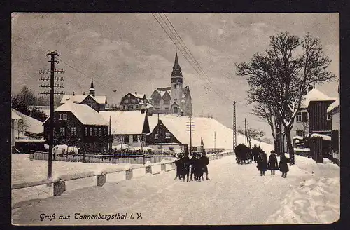 79912 AK Tannenbergsthal Winterbild 1918