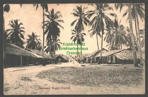 B7886 Deutsch Ostafrika DOA AK Daressalam Geresani 1911 Native town Viertel