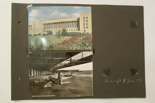 S412 Fotos Mecklenburg beschriftet Berlin Tempelhof Flugtiket Pan American World