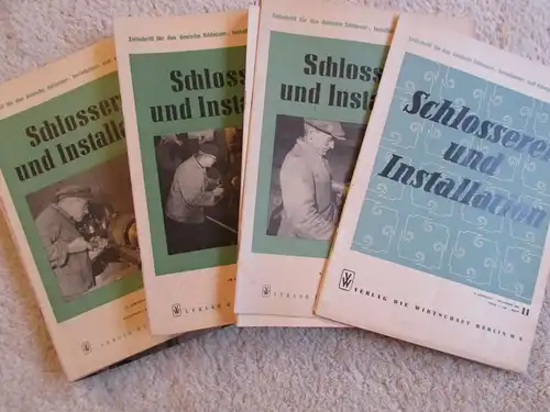 Zeitschrift Schlosserei und Installation  aus 1954 - 1958 Verlag die Wirtschaft