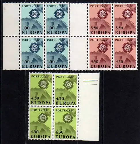 Portugal Europa Cept 1967 1026 - 1928 Viererblock ** postfrisch