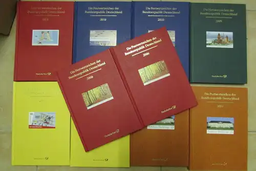 S484 Deutschland 10 Jahrbücher ex 2006 - 2011 ohne Inhalt Schwarzdruck Hologramm