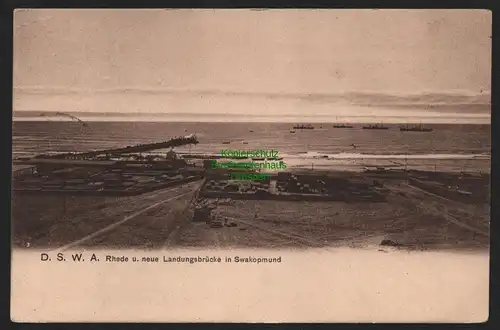 155024 AK DSW Deutsch Südwestafrika 1907 Swakopmund Landungsbrücke Rhede