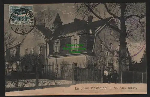 148853 AK Kostenthal O.-S. 1920 Gosciecin Lamdhaus Kreis Kosel Oberschlesien