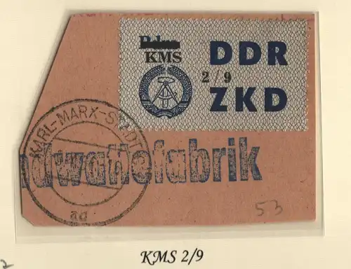 B13777 ZKD C 53 KMS 2/9  Karl-Marx-Stadt C1 ad echt gestempelt