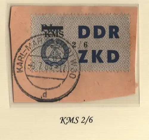 B13775 ZKD C 53 KMS 2/6  Karl-Marx-Stadt W30 d echt gestempelt