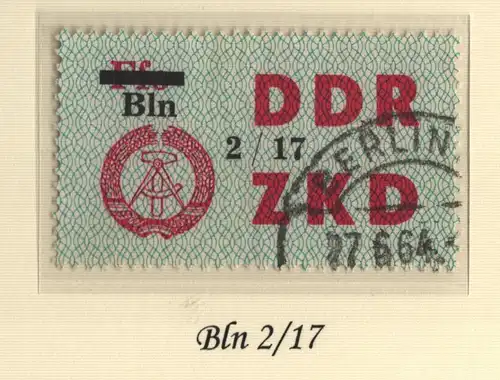 B13740 ZKD C 46 Bln 2/17 lose Berlin echt gestempelt