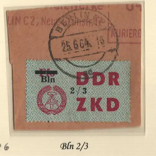 B13726 ZKD C 46 Bln 2/3  Berlin C2 ad echt gestempelt