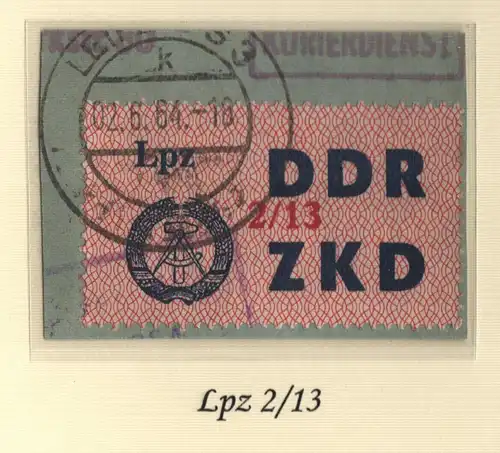 B13712 ZKD C 39 Lpz 2/13  Leipzig S3 k echt gestempelt