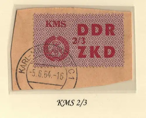 B13692 ZKD C 38 KMS 2/3  Karl-Marx-Stadt C1 echt gestempelt