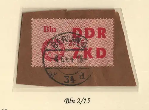 B13659 ZKD C 31 Bln 2/15  Berlin O34 echt gestempelt