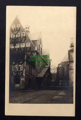 131407 AK Lutherstadt Eisleben Fotokarte um 1920sehr markantes Haus geschmückt