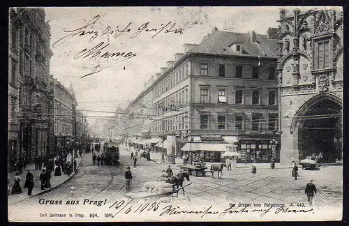 68817 AK Prag 1905 Der Graben vom Pulverturm