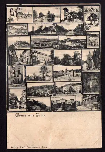 76778 AK Jena 25 Ansichten Miniaturpostkarte 1904