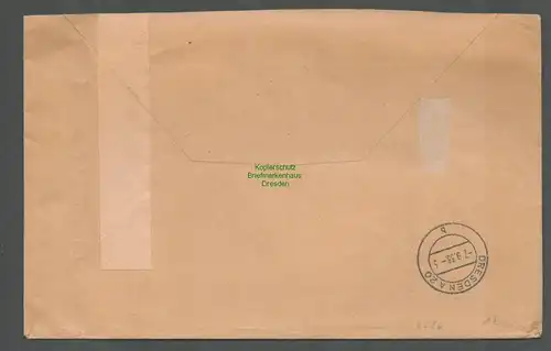 B6586 Brief Berlin 1938 Nachnahme Versandstelle Postsache Einschreiben n Dresden