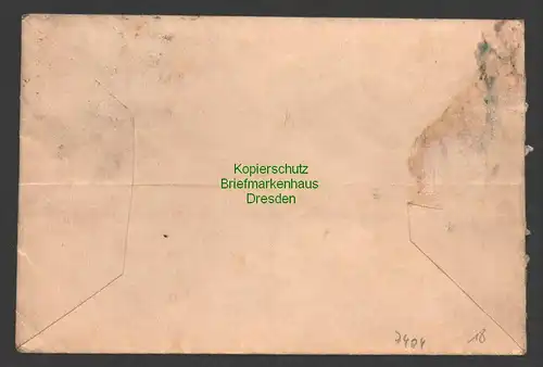 B7404 Brief Kribi Kamerun 1909 an Schuhwaren Versandhaus Lewinsohn Dessau