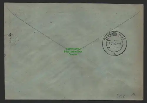B9838 R-Brief Gebr. Hörmann A.-G. Zwickau (Sachs) 1  1942