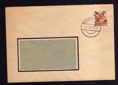 h1392 Handstempel Bezirk 14 Dresden Brief Radio Mende & Co.