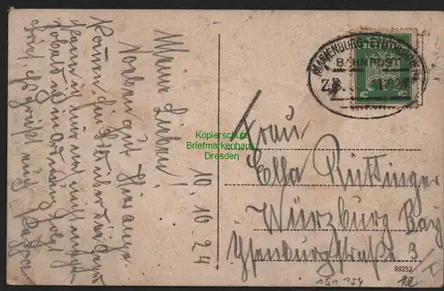 151154 AK Königsberg 1924 Hafenpartie Hundegatt Bahnpost Marienburg Eydtkuhnen