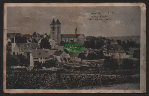 151338 AK Klosterlausnitz i. Thür. Partie an der Kirche 1923