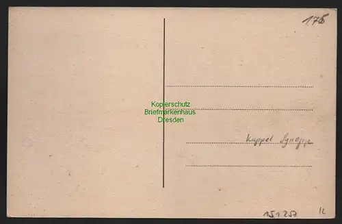 151257 AK Königsberg i. Pr. Um 1920 Magisterstraße Pregelseite Kuppel Synagoge