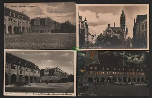 151151 4 AK Dessau Zerbster Straße Rathaus 1934 Grosser Markt um 1915 Hauptwache