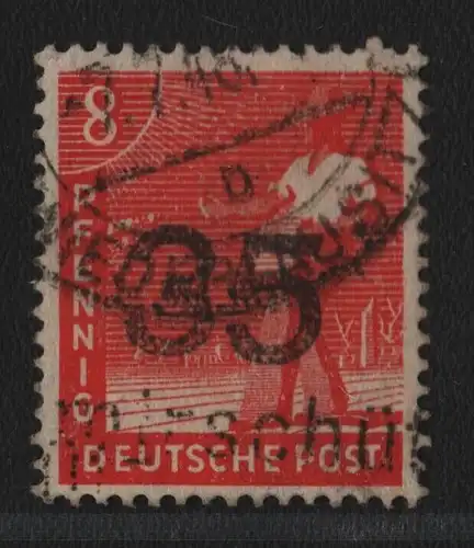 h6591 SBZ Handstempel Bezirk 36 35 Sulmirschütz 8 Pfg. gestempelt gepr. BPP