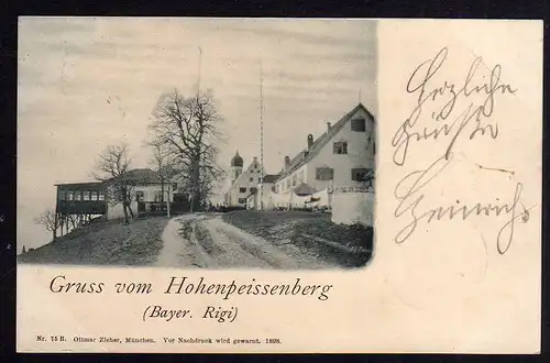 84033 AK Hohenpeißenberg Bayer. Rigi 1898 Peißenberg